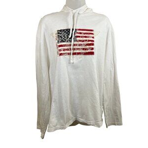 Polo Ralph Lauren White Flag Hoodie Long Sleeve Tee XL